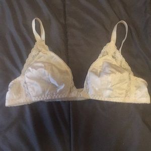 VINTAGE SATIN AND LACE BRALETTE